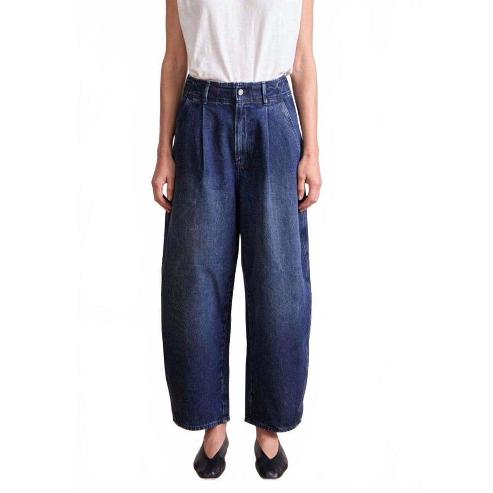 NEW APIECE APART bari cropped barrel leg jean in delta
